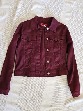 Milly Burgundy Jean Jacket
